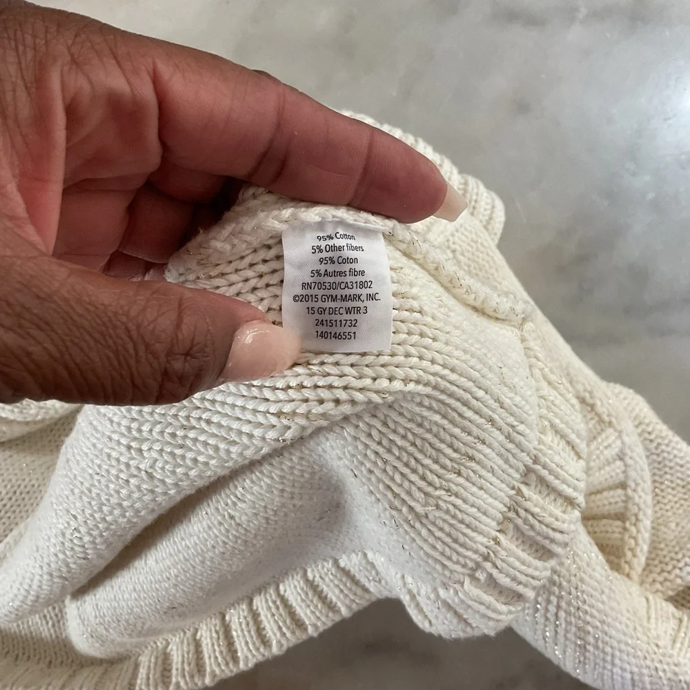 Gymboree Cream Cable Knit Turtleneck